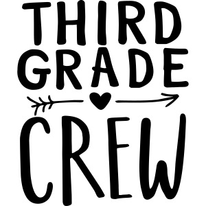 Third Grade Crew Heart Teacher T-Shirts