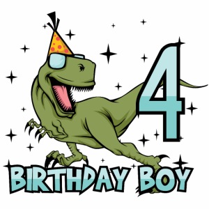 Happy Birthday Boy Dino Dinosaur 4 Gift Idea