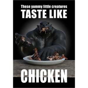 Tastes like chicken - Monster eating humans