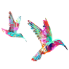 bird, painting,Birds, hummingbird, watercolour