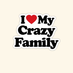 I Love My Crazy family Heart Tee