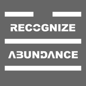Recognize Abundance White Letters