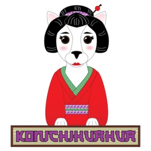Konichihuahua Japanese / Spanish Geisha Dog Red