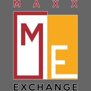 Maxx Exchange Brand Crimson and Gold Emblem Logo.
