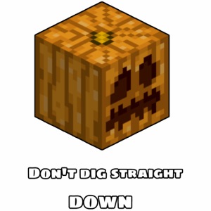 Don't Dig Straight Down Jackolantern Pixel Gourd.