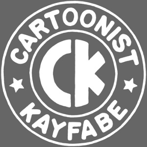 EC Cartoonist Kayfabe white logo