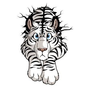 STUCK Tiger White (double-sided)