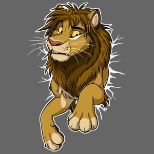 STUCK Lion (white cracks)