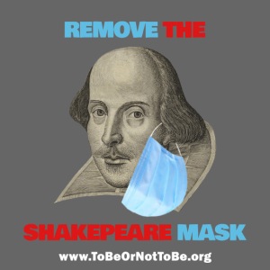 Remove Shakespeare Mask- Front & Back dark fabric