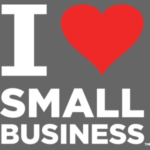 I Heart Small Business Logo (Red & White)