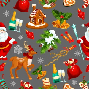 Christmas and New Year Pattern