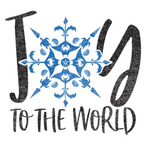 Coastal Christmas Joy to the World Snowflake