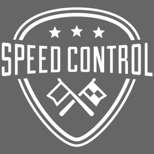 Speed Control Baseball T White Logo