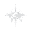 World map and compass