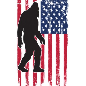 Bigfoot Yeti Sasquatch American Flag