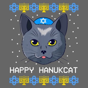 Happy Hanukcat Ugly Hanukkah Sweater Cat Chanukah