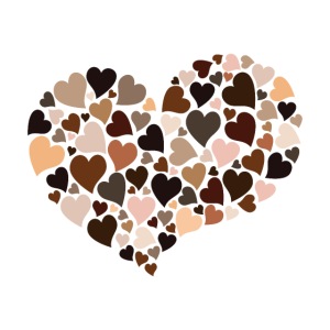 Diversity Hearts Skin Tones Humanity's Colors Love