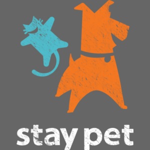 Stay Pet White Worn Logo