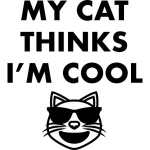 My cat thinks i'm cool