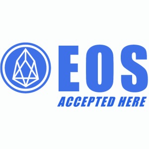 EOS ACCEPTED HERE WHITE
