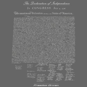 Declaration of Independence Grey Lettering