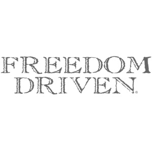 Freedom Driven Old Time Grey Lettering