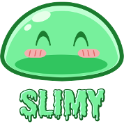 Cute Green Dungeon Slime Monster Weird Anime' Sticker | Spreadshirt