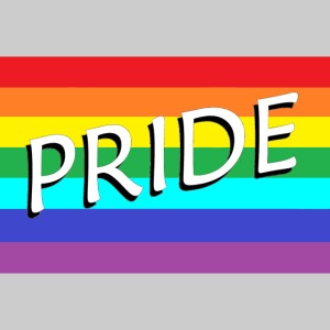 Pride Flag with Pride Text