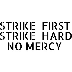 Strike First Strike Hard No Mercy