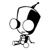 black and white robot