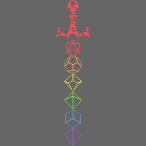 Rainbow Polyherdal Dice Sword Version 1