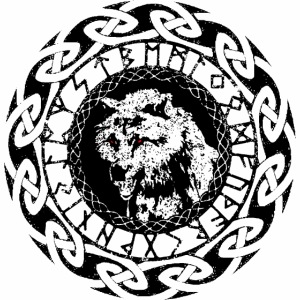 Fenrir Geri Freki Wolf Viking Tribal Runes