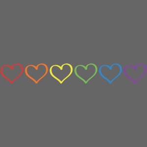 Pride Hearts Outline