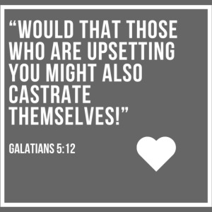 Bible verse: castration fun