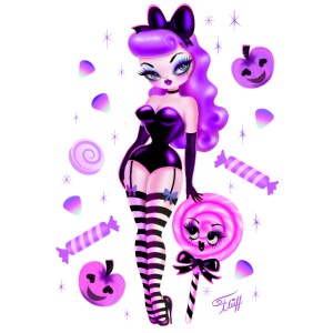 Halloween Violet Candy Pin Up Doll