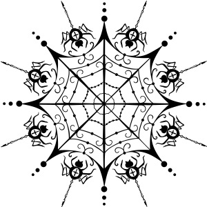 Cobweb Spiders Halloween Mandala
