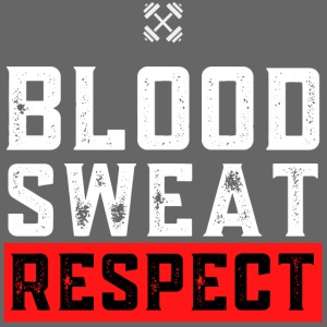 BLOOD SWEAT RESPECT Cross Barbell Logo