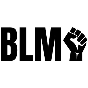 BLM Black Lives Matter Raised Black Fist