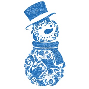 Christmas Snowman - Blue | V