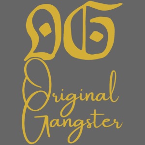 O.G. Original Gangster (Gold gothic & cursive font