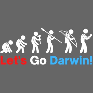 Lets Go Darwin - Mankind Evolution - USA Colors