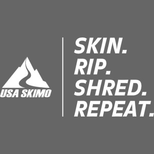 Skin. Rip. Shred. Repeat. w/Logo - White