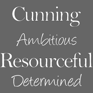 cunning ambitious resourceful determined white fon