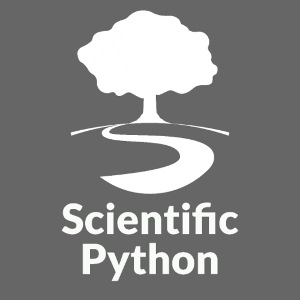 scientific python white logo tee