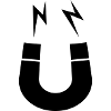 Symbol magnet logo lightning