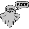 Boo speech bubble evil