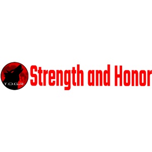 Strength and Honor - Red Letters