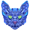 Blue cat face