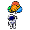 astronaut planet balloons
