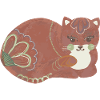 Folk art comfy cat
